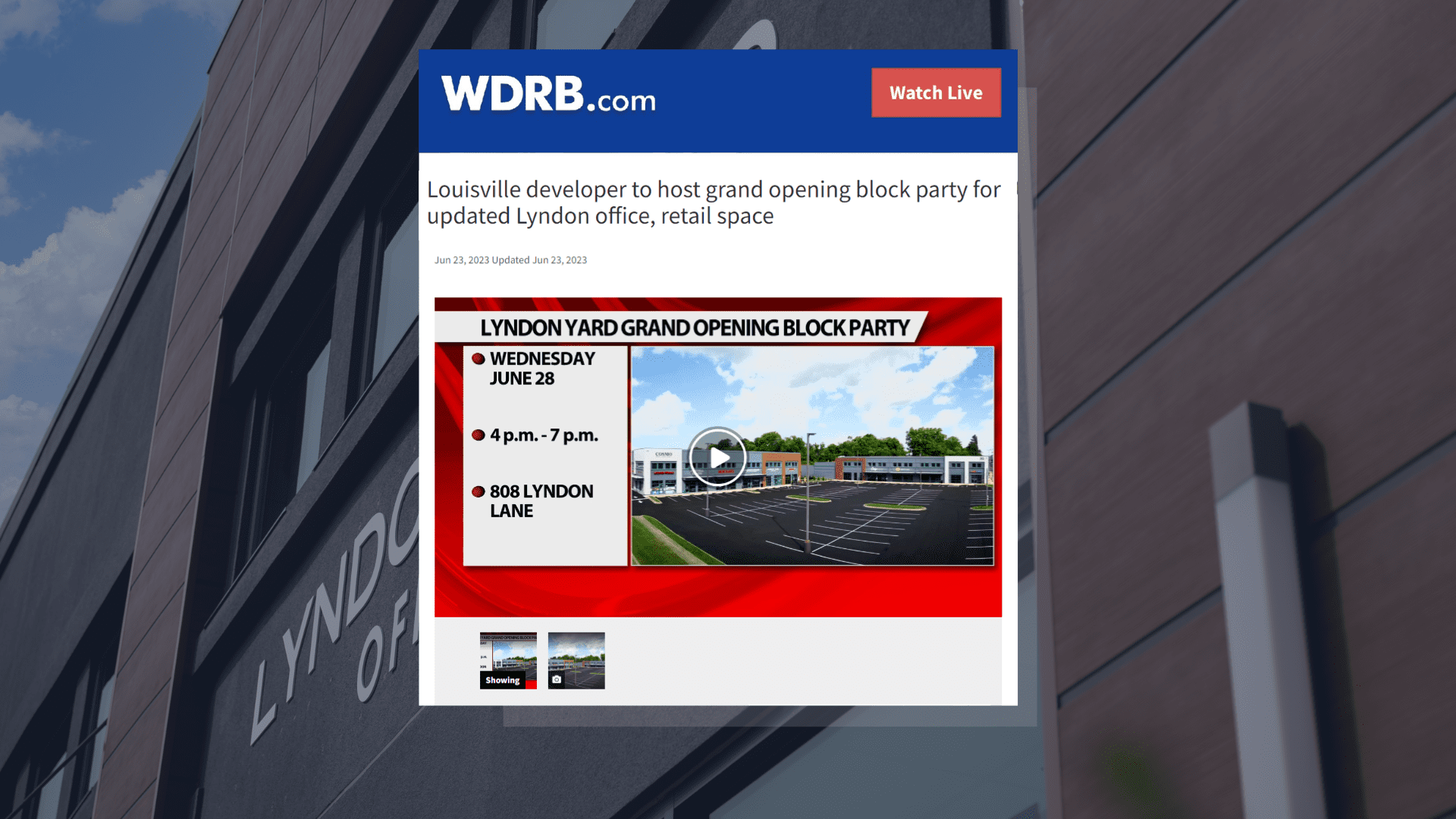 WDRB features PLuris Real Estate's newest real estate development in Louisville.