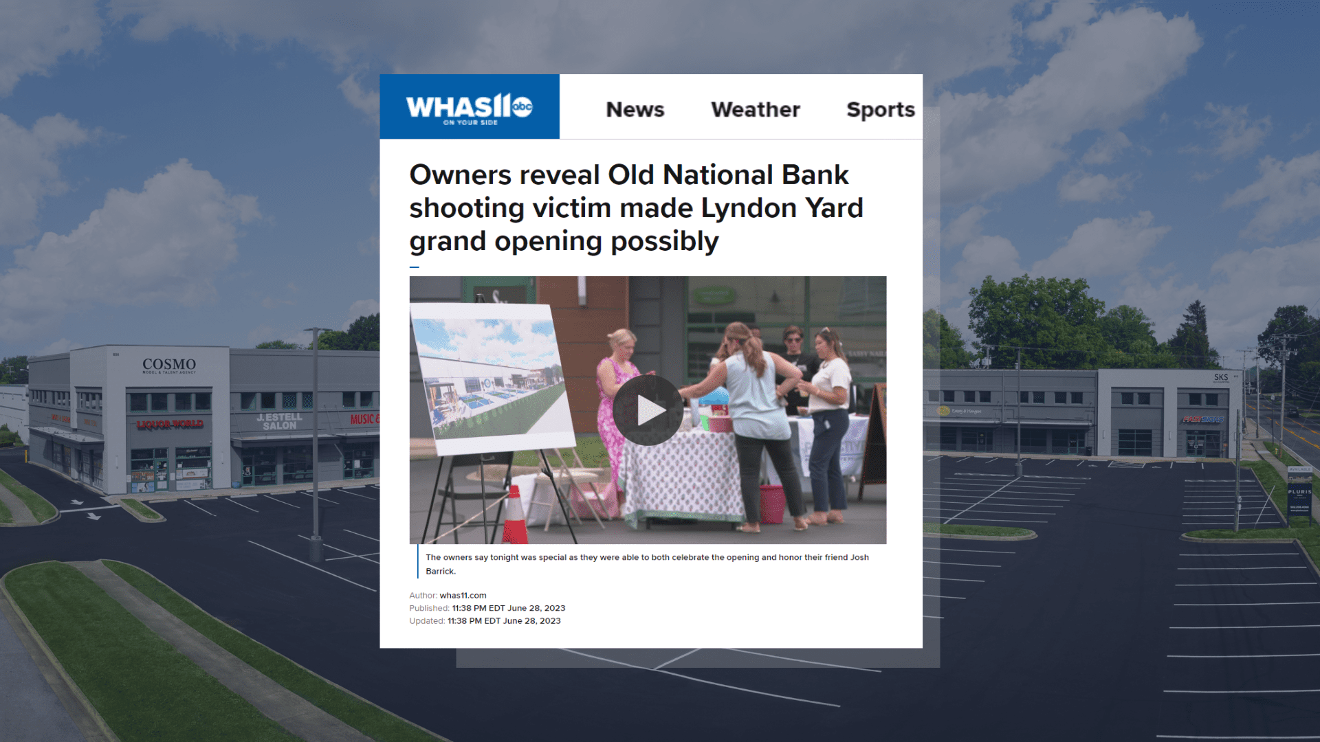 WHAS features Lyndon Yard real estate development in Louisville, KY